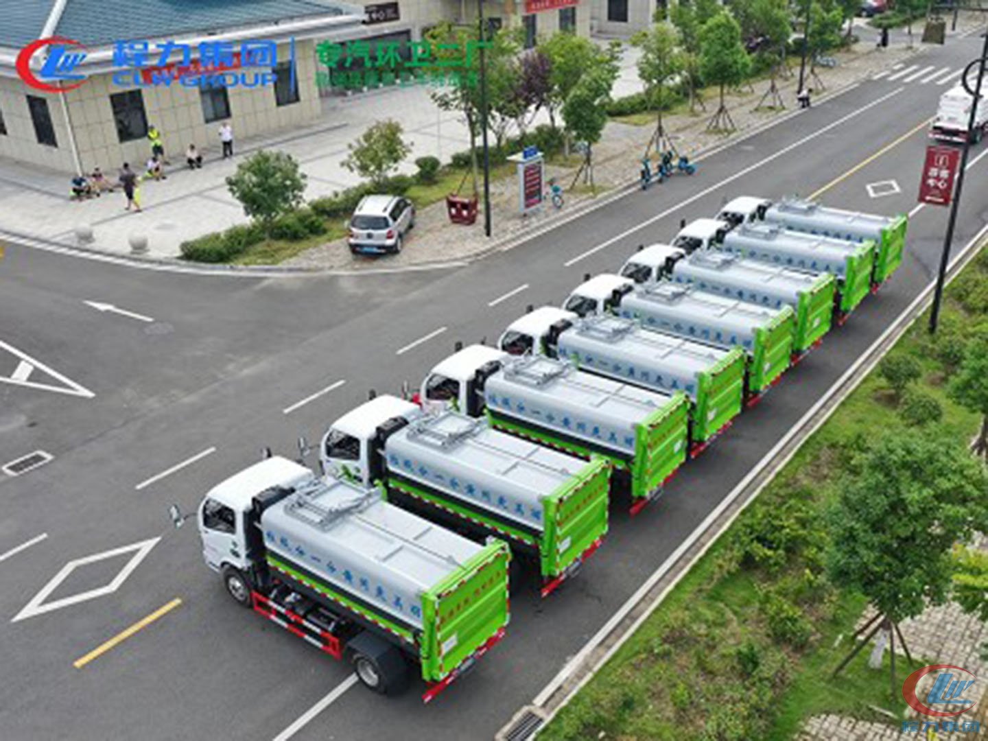程力集團國六東風福瑞卡5方餐廚垃圾車批量交車